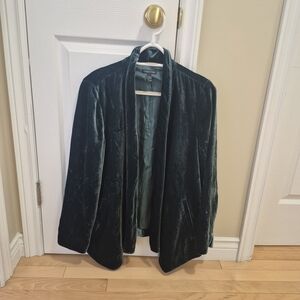 Eileen Fisher Dark Green Velvet Blazer